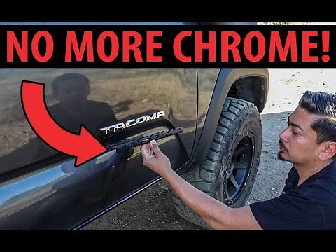 TACOMA BLACK EMBLEM OVERLAYS SUPER SIMPLE | NO PLASTI DIP! REBADGE YOUR TACOMA THIS IS A MUST HAVE!!
