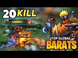 20 KILL! Barats Hyper gameplay Damage Build [ Barats Best Build 2021 ] By Hulk - Mobile Legends