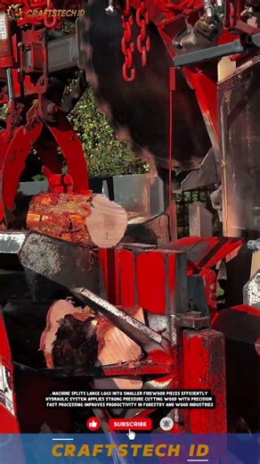 Powerful Log Splitting Machine Cutting Wood Efficiently And Safely #machine