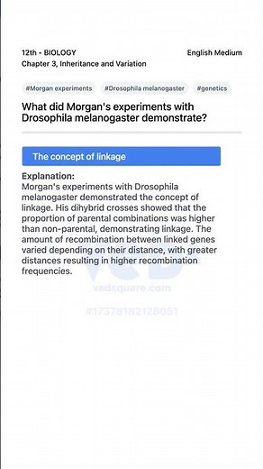 Morgans Fruit Fly Experiments Linkage Concept Biology 12th
