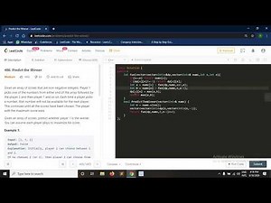 Predict the Winner|Leetcode Problem 486|Dynamic programming|C++