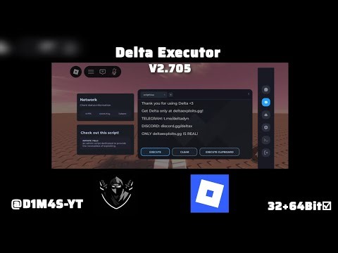 Delta Executor - UPDATE "V2.705" On Android Device! 32+64 Bit☑️ 100% UNC☑️ No Lag☑️