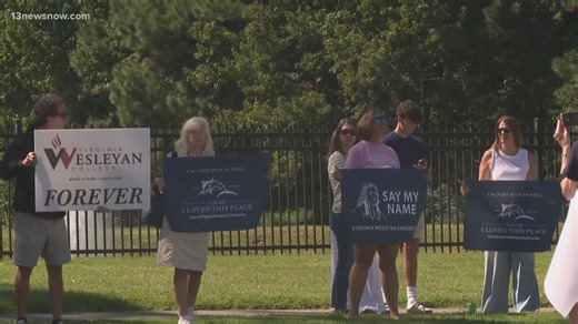 Virginia Wesleyan University alumni protest name change at off-campus homecoming event