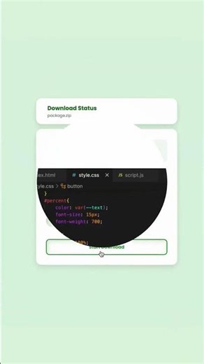 Download Progress Bar with HTML, CSS & JS #viralvideo #coding #shortvideo #shorts #short