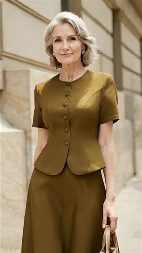 Peplum Outfit Set Over 60 — Flattering Elegance & Timeless Style #over60style #fashion #peplum