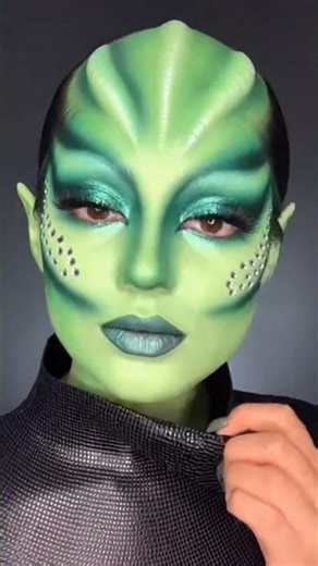 “Embark on an adventure to the unknown with an out-of-this-world alien makeup!”#subscribe #like