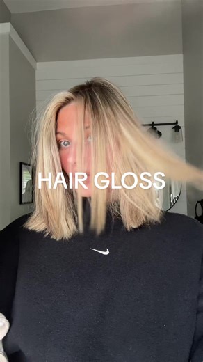 Trying an at home hair gloss @Kristin Ess Hair ❤️ looking back I do feel like I see a difference