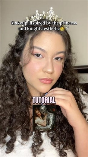 Makeup inspired by the princess & knight aesthetic tutorial👑🗡️ #medieval #makeup #tutorial