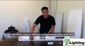 E2 LIGHTING Magnetic LED Light Strip, 4ft LED Retrofit Kit with 10W Emergency Battery Driver, Fluorescent to LED Conversion Kit, 3 CCT & Wattage Tunable, Dimmable, for Shop & Office(CCT-2 Pack)