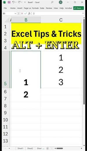 USE THIS TO SKIP A LINE WITHIN AN EXCEL CELL! DON'T MISS THIS TIP! #excel #exceltips #shorts