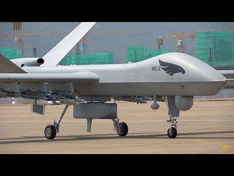 GLOBALink | China's unmanned aerial vehicle Wing Loong-2 performs flight at Airshow China 2021