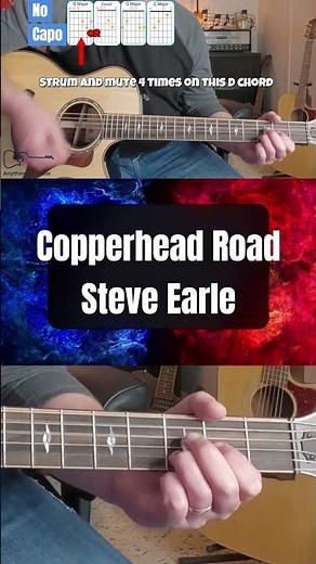 Steve Earle - "Copperhead Road" | Full Guitar Play-Along (Chords on Screen)