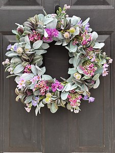 Spring Floral Wreath, Front Door Decor, Farmhouse Wildflower Decor - Etsy