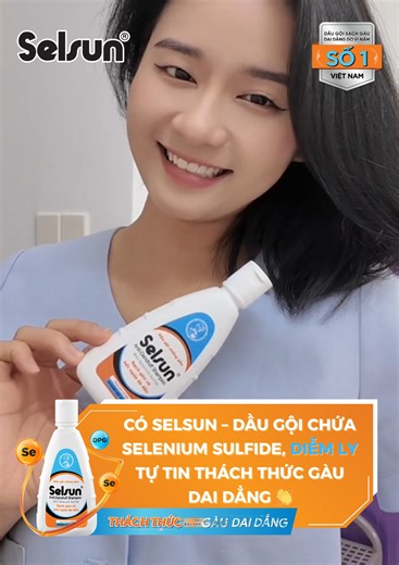 Gàu dai dẳng cần được xử lý đúng nguyên nhân. Diễm Ly chia sẻ về Selsun – dầu gội chứa Selenium Sulfide, hỗ trợ giảm gàu và bảo vệ da đầu khi sử dụng đúng hướng dẫn nè 🧡💙 #SelsunVietnam #Selsun #ThachThucGauDaiDang #BaoVeDaDauDaiLau #BanChaySo1VietNam #NhanhHetNgua #SeleniumSulfide #SachGauDaiDangDoViNam | Selsun Vietnam