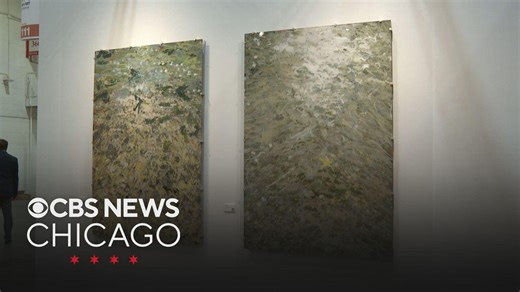 Artist uses fly-fishing rod to paint rivers