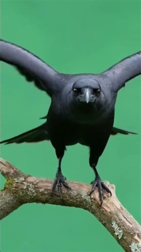 Crow with green screen background #greenscreen #greenscreenvideo #crowgreenscreen