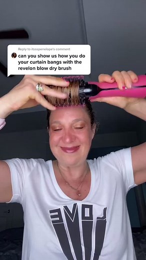 How to Style Curtain Bangs with Revlon Hair Dryer Brush