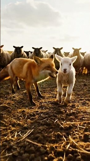 Lamb Almost Eaten Alive‼️ Brutal End for the Fox #fox #sheep