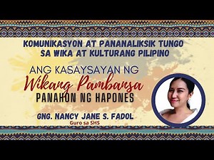 15 MINUTONG PAKITANG-TURO (KASAYSAYAN NG WIKANG PAMBANSA SA PANAHON NG HAPON