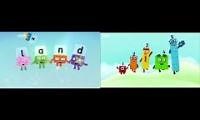 Mix of 2 videos from youtube : Up To Faster Alphablocks Numberblocks