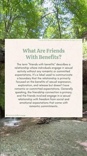 What are friends with benefits?