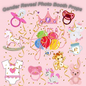 Gender Reveal Party Photo Booth Props and Decorations - Etsy