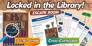 Locked in the Library! Cross-Curricular Escape Room for 3rd-5th Grade