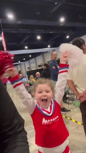 Cheering her big bro #fyp #volleyball #virginia #cheer