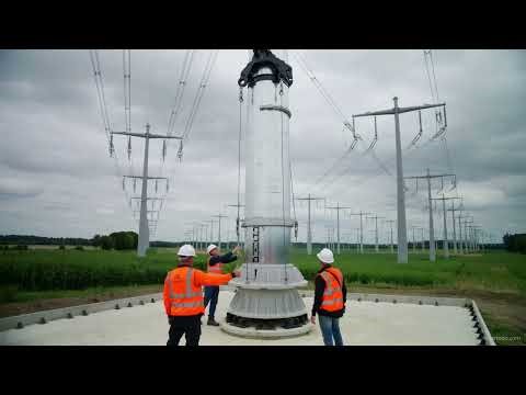 Power Transmission Tower Installation | 110kV–220kV Monopole Erection by SolarTodo