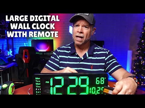 Large Digital Wall Clock with Remote | 16" Large Digital Wall Clock