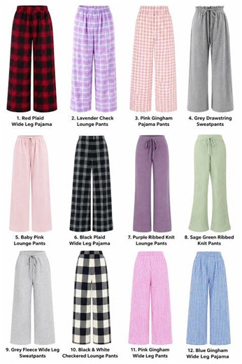 💖 12 Cute Pajama & Lounge Pants Collection 😍 |Comfy Wide Leg Pajamas for Girls | Aesthetic Nightwear