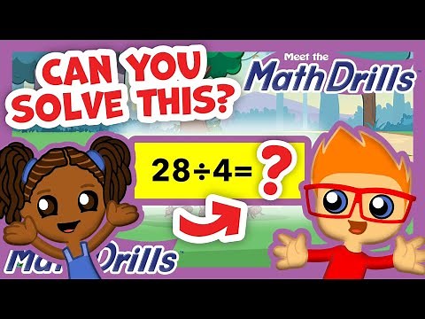 Practice Dividing by 4’s! | Meet the Math Drills - Division | Preschool Prep Company