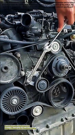 Smart Serpentine Belt Removal Using a Wrench on the Tensioner Pulley