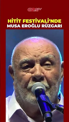 Musa Eroğlu performs his folk songs at the 38th International Hittite Fair and Festival in Çorum