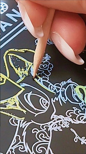 The Magic of Scratch Art: Lady and the Tramp ✨🐶🍝 #art #artshorts