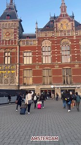 Police are guarding people at Amsterdam Centraal Station ❌❌❌ #police #tourism #people | Amsterdam Love