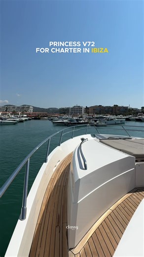 Princess V72 available for charter in Ibiza A 22-meter yacht designed for comfort and performance, accommodating up to 12 guests during the day and 6 guests overnight The yacht features 3 en-suite cabins, offering a premium onboard experience Charter rates start from 6,599€ per day For availability and booking, message us on WhatsApp WhatsApp/Telegram:  34 602 841 069 Email: info@classyibiza.com