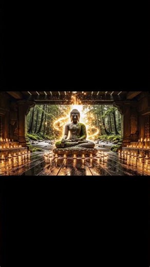 Golden Buddha in Nature 🌿 Calming Meditation Music | Stress Relief & Healing Energy #meditation