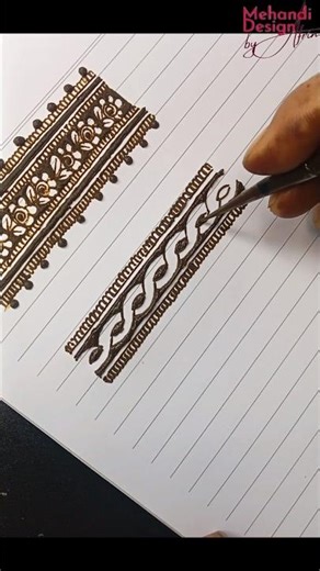 Basic belt border design # Mehandi design by afrin # henna art # yt shorts