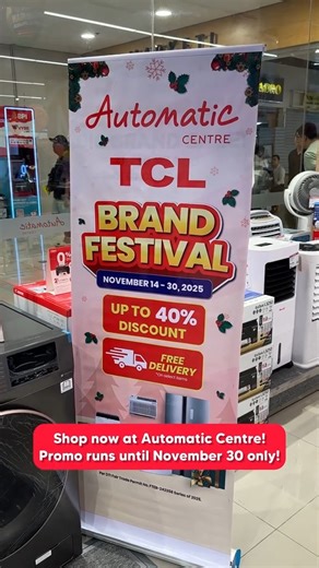 Save up to 40% OFF on select TCL appliances! Habol na until November 30 nalang! #automaticcentre #automaticyan #appliances #washingmachine #TCL | Automatic Centre