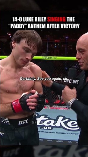 Luke Riley sings "Paddy the Baddy" after ufc 329 victory 🎤🤣 #ufc