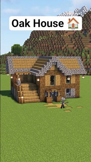 Symmetrical Oak House in MINECRAFT 🏠✨