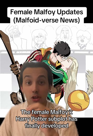 The Female Malfoy or Malfoid (female draco malfoy) romance with Harry Potter has developed to the point that Malfoy js basically part of the main cast, while Voldemort is watching Harry’s love life like a telenovela rooting for Malfoy. Hogwarts is a lot more fun in this AU #harrypotter #dracomalfoy #hogwarts #femaledracomalfoy #malfoid