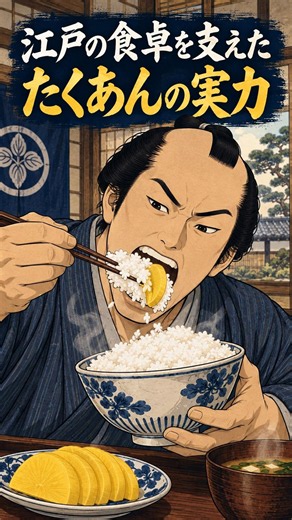 江戸の食卓を支えた、たくあんの実力 #江戸時代 #江戸グルメ #雑学 #歴史 #shorts