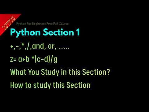 Python Course Section 1 || Lesson 0 || Placements and Programming ||