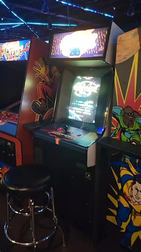 Galaga 88 at Freeplay Dallas. #Arcade #arcades #arcadegame #arcadegames #arcadeowner #arcadebar #indiearcadegame #indiearcadegames #arcadedevelopment #arcadetour #arcadecommunity #arcadepodcast #indiearcadewave | Indie Arcade Wave