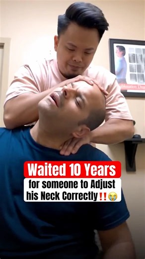 Waited 10 Years for someone to Adjust Neck Correctly‼️😭 #chiropractic #backpain #neckpain #trending