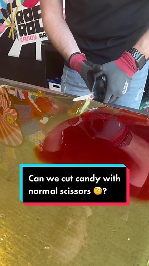 Cutting Rolls Candy with ASMR Scissors: Handmade Bonbons