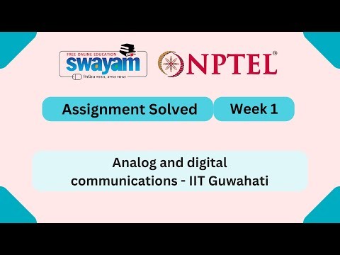 Analog and digital communications Week 1 | NPTEL ANSWERS 2026 #nptel2026 #myswayam #nptel #nptelexam