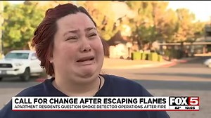 A couple who lost everything in a fire at their Las Vegas apartment complex earlier this week told FOX5 that their smoke alarms were not working. FOX5's Mike Allen shares more. STORY: bit.ly/45XV6K0 | FOX5 Las Vegas